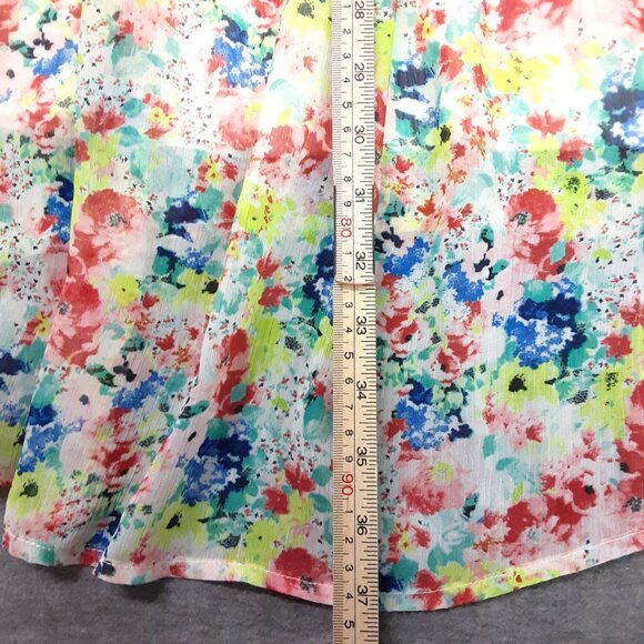 Rue 21 Juniors Mini Dress Size Large, Floral, Sleeveless Pullover, Lined, Spring - Picture 8 of 8